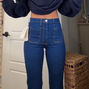 H&M Dark blue flare jeans